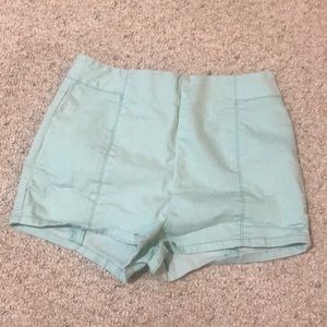 Urban outfitters mint colored high waisted shorts
